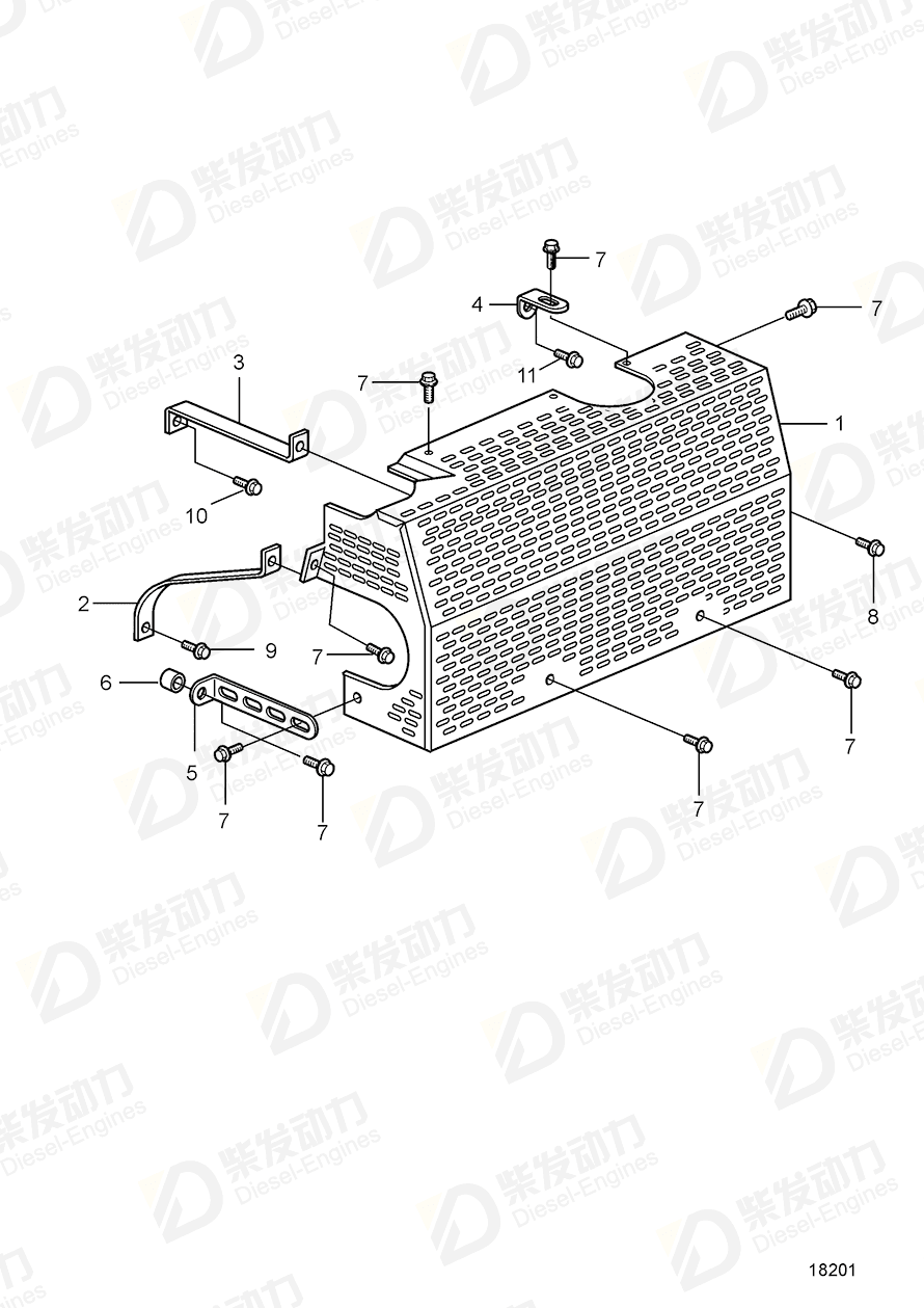 VOLVO Bracket 965567 Drawing